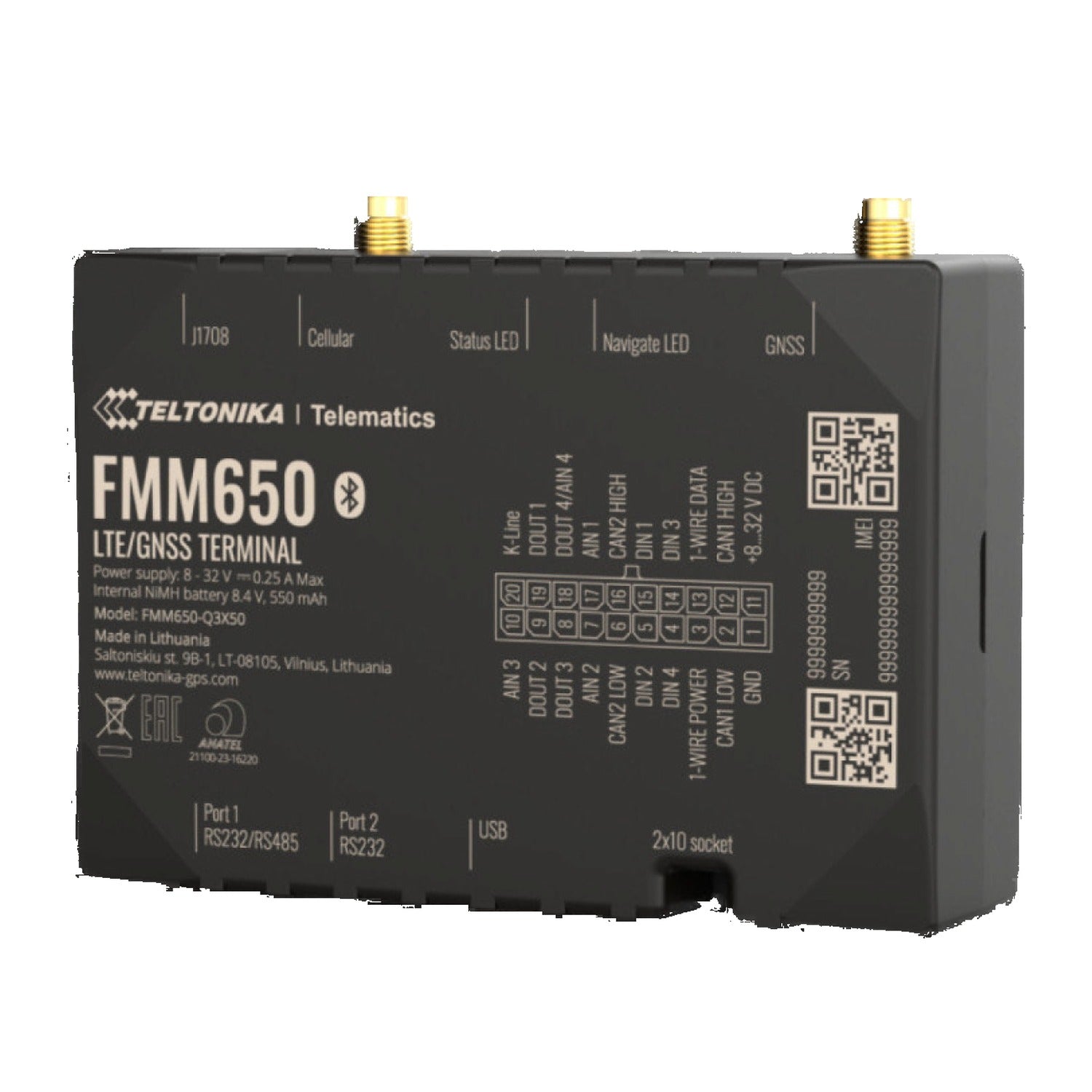 FMM650 Teltonika fondo blanco — Trackiber