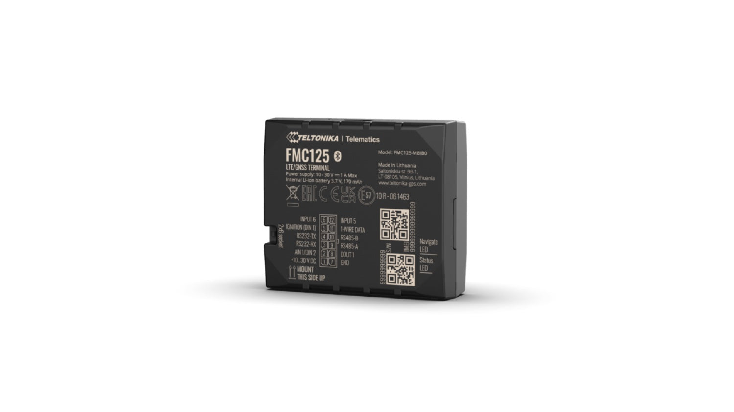 Rastreador GPS 4G Professional Teltonika FMC125 con RS232/485 y dual SIM